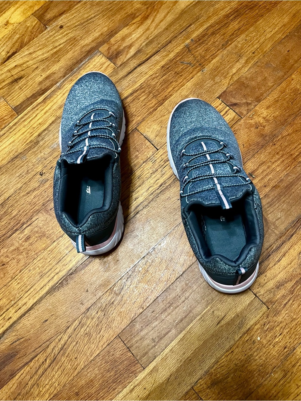 Men's Grey Knit Athletic Sneakers - Unbranded